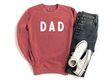 Dad Garment Dyed Comfort Colors Sweatshirt (Rounded Font) - Aaria Tees Aaria Tees