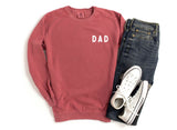 Dad Garment Dyed Comfort Colors Sweatshirt (Rounded font Left Chest) - Aaria Tees Aaria Tees