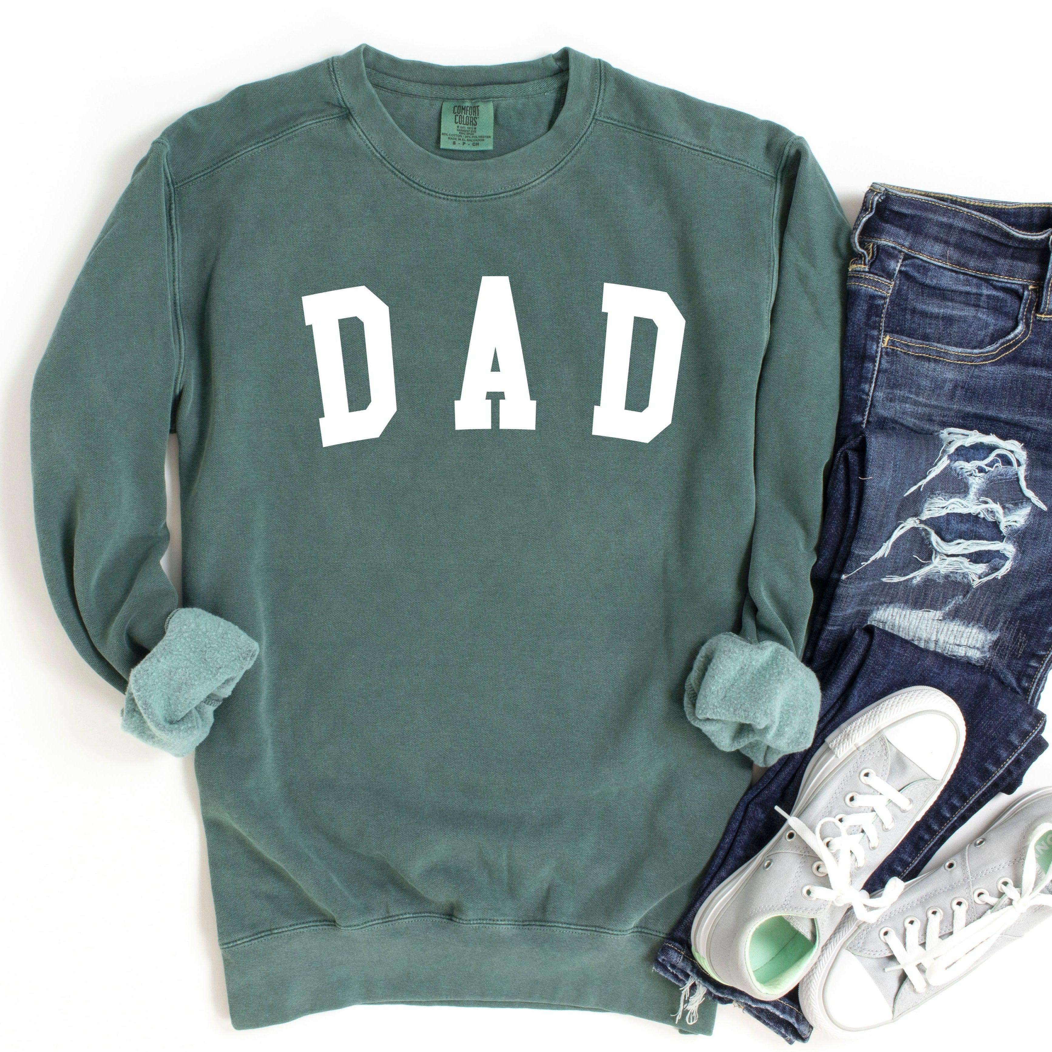 Dad Garment Dyed Comfort Colors Sweatshirt (Condensed) - Aaria Tees Aaria Tees