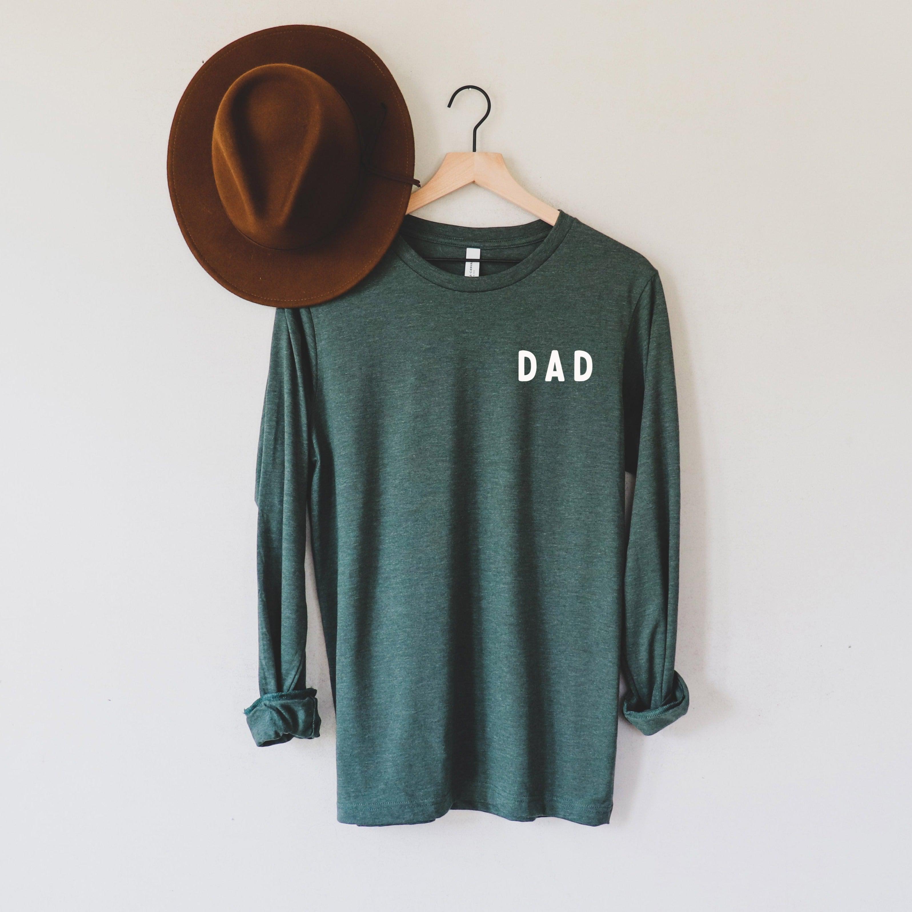 Dad Long Sleeve T Shirt (Rounded font corner) - Aaria Tees Aaria Tees