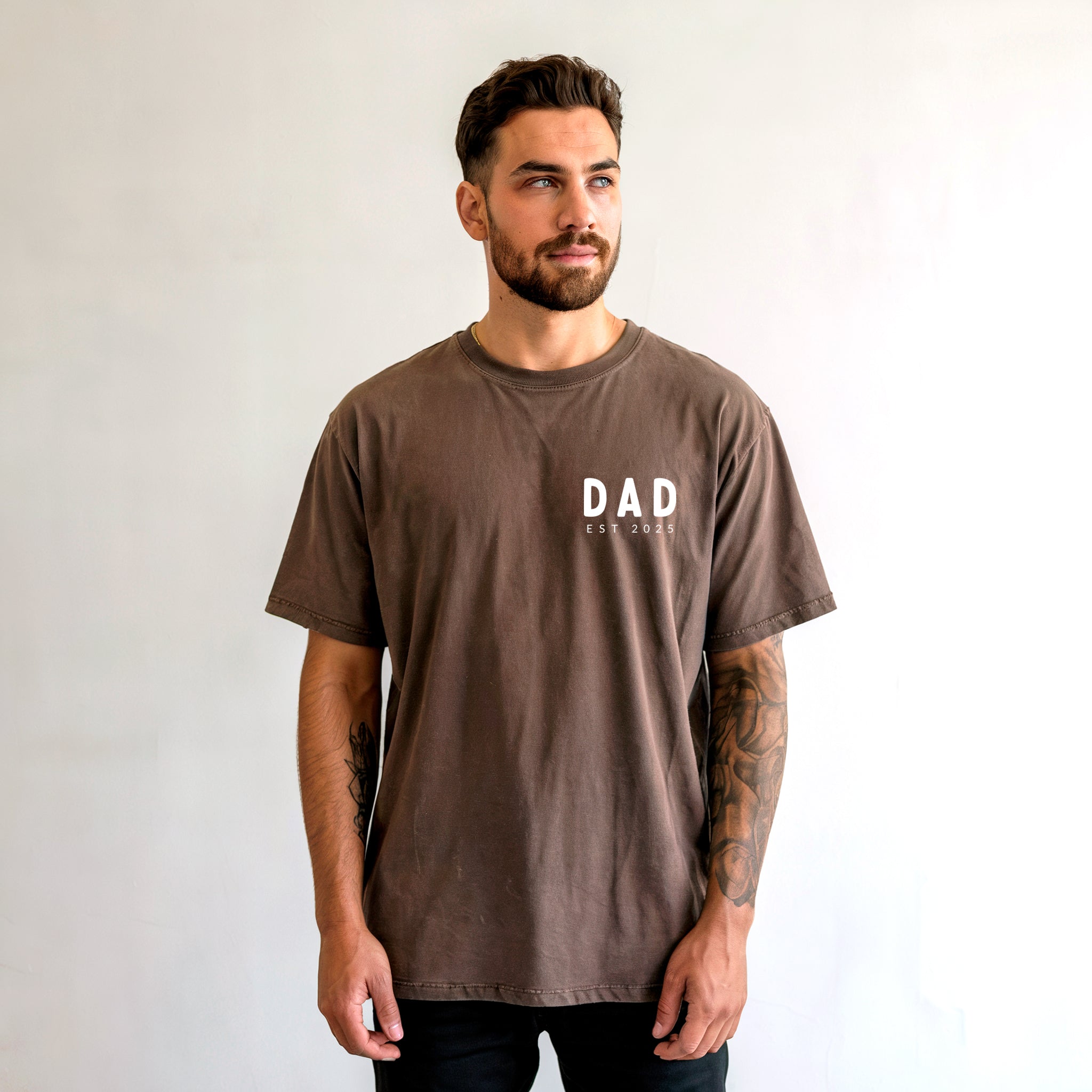 Dad Personalized est year Comfort Colors T Shirt (cali left chest) - Aaria Tees Aaria Tees