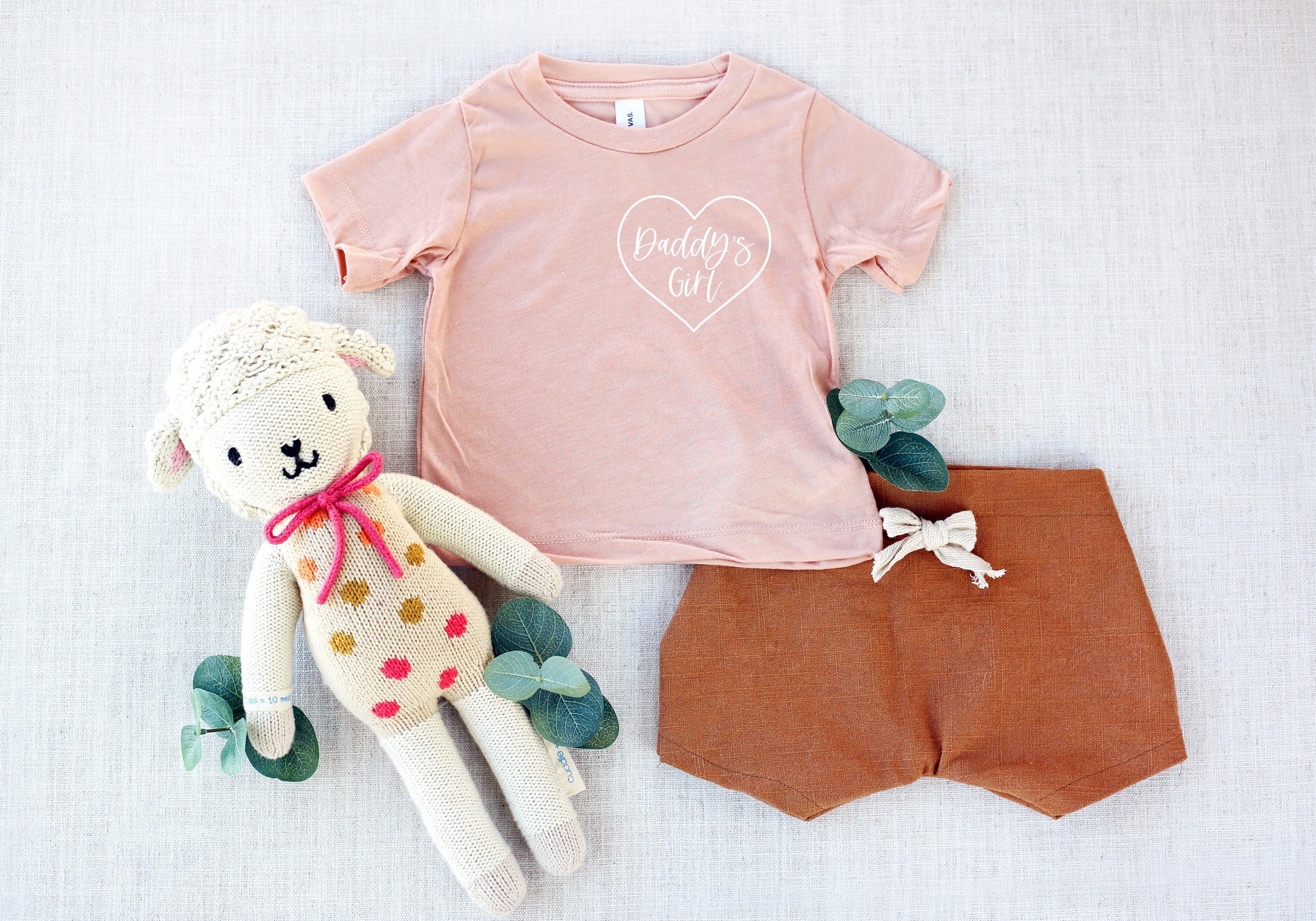 Daddy's Girl Heart Around Baby And Toddler T Shirt - Aaria Tees Aaria Tees