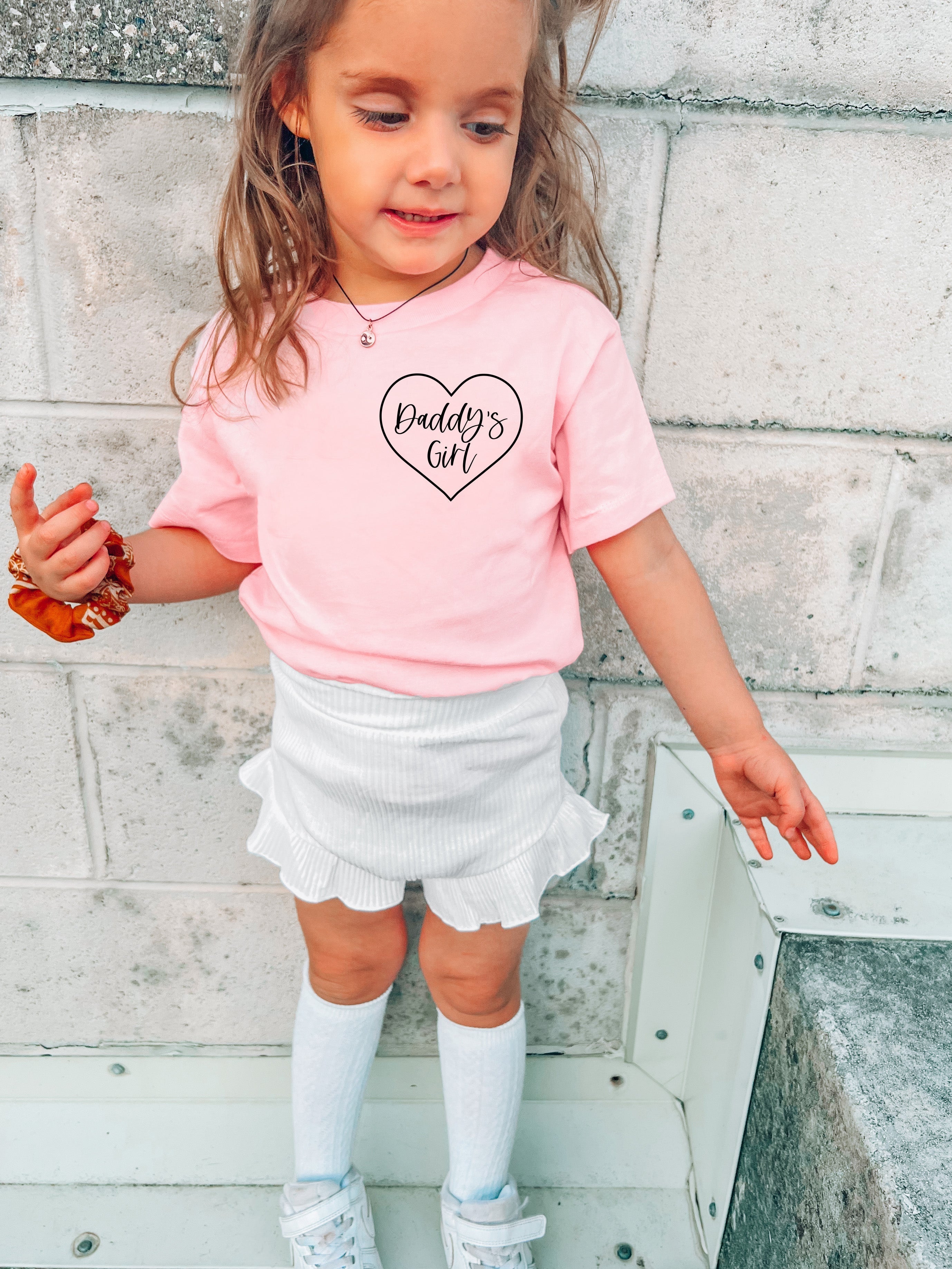 Daddy's Girl Heart Around Baby And Toddler T Shirt - Aaria Tees Aaria Tees