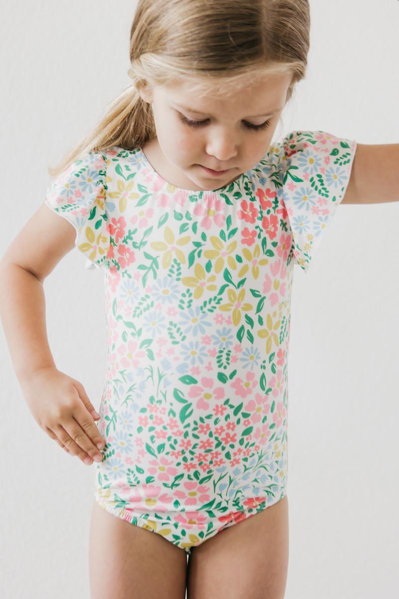 Daffodils S/S Flutter Sleeve Leotard - Aaria Tees Aaria Tees