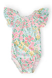 Daffodils S/S Flutter Sleeve Leotard - Aaria Tees Aaria Tees
