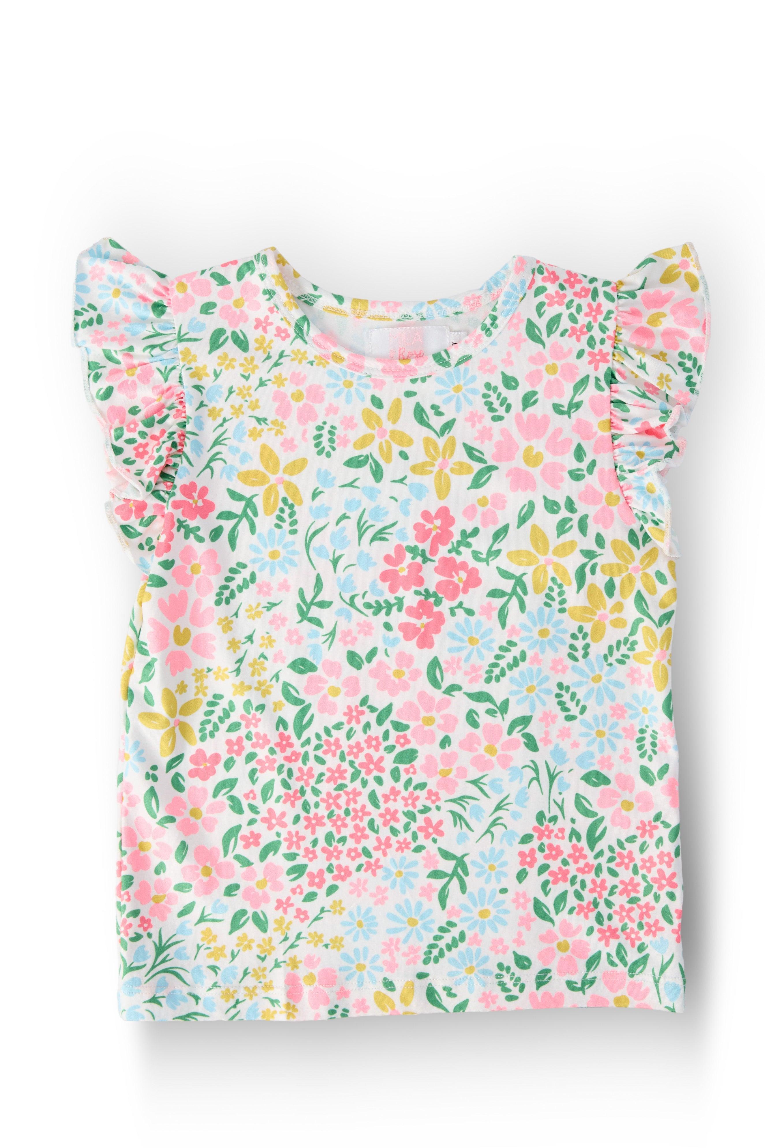 Daffodils S/S Ruffle Tee - Aaria Tees Aaria Tees