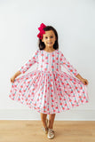 Daisy Chain 3/4 Sleeve Pocket Twirl Dress - Aaria Tees Aaria Tees