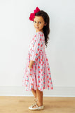 Daisy Chain 3/4 Sleeve Pocket Twirl Dress - Aaria Tees Aaria Tees