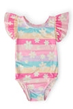 Daisy Dreams S/S Flutter Sleeve Leotard - Aaria Tees Aaria Tees
