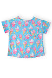 Delightful Desserts Ruffle Pocket Tee - Aaria Tees Aaria Tees