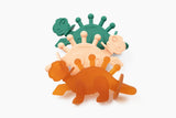 Dibly - Green - Baltic Amber & Natural Rubber Dinosaur Teether with Toothbrush Tail - Aaria Tees Aaria Tees