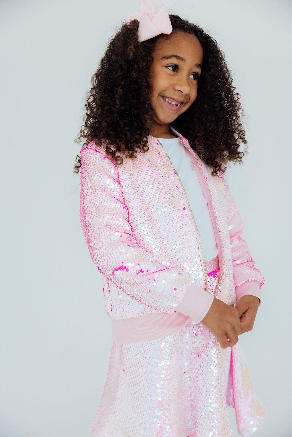 Diva Pink Flip Sequin Jacket - Aaria Tees Aaria Tees