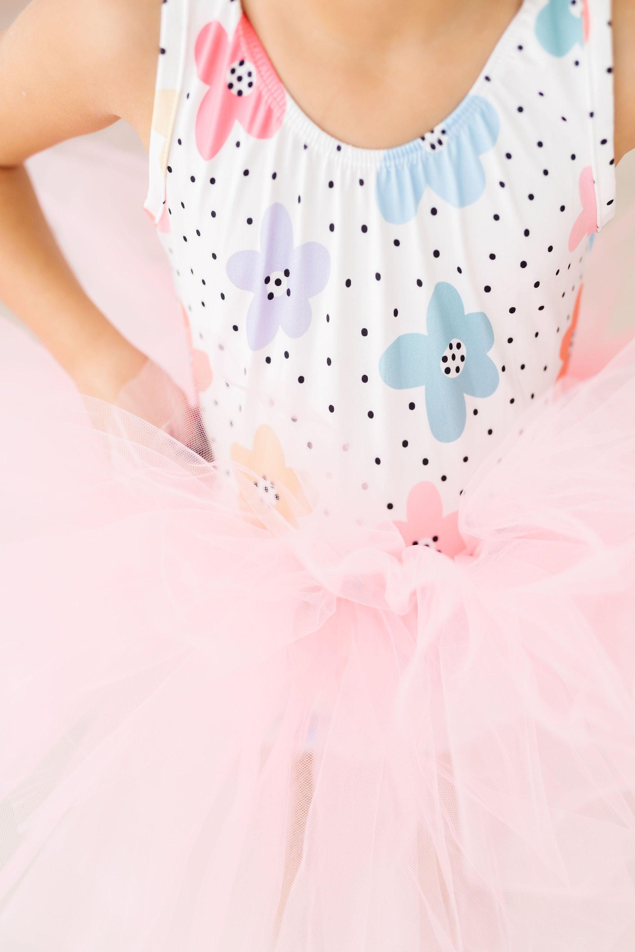 Dots & Daisies Tank Tutu Leotard - Aaria Tees Aaria Tees