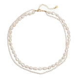 Double Pearl Necklace Aaria Tees