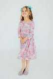 Dream Big Little One 3/4 Pocket Twirl Dress - Aaria Tees Aaria Tees