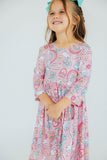 Dream Big Little One 3/4 Pocket Twirl Dress - Aaria Tees Aaria Tees