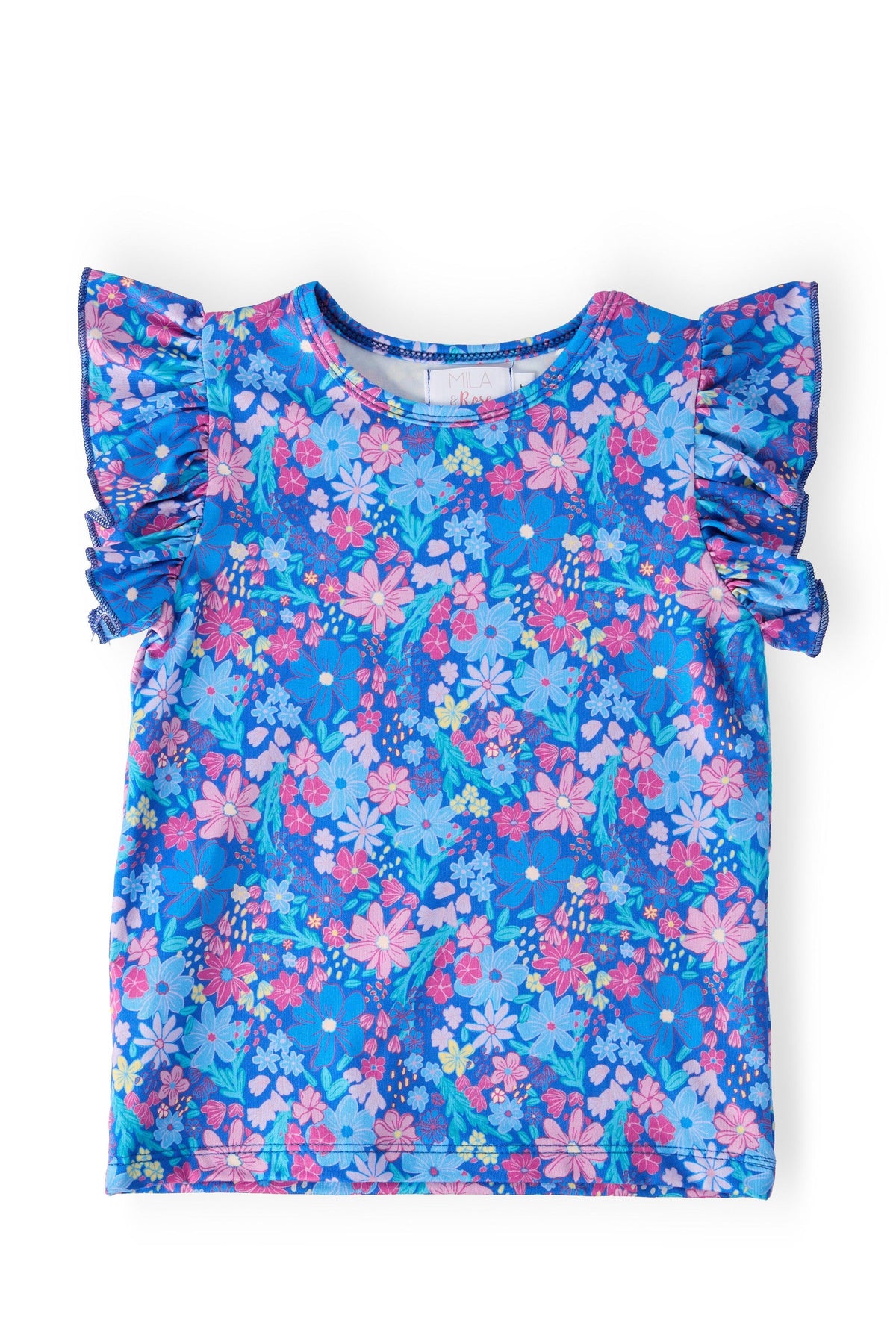 Dreaming Daisies S/S Ruffle Tee - Aaria Tees