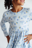 Dreidel Darling L/S Pocket Twirl Dress - Aaria Tees Aaria Tees