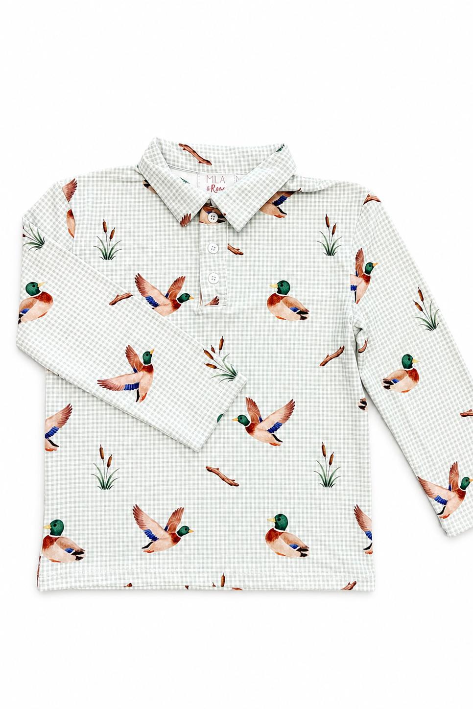 Duck Pond L/S Polo - Aaria Tees