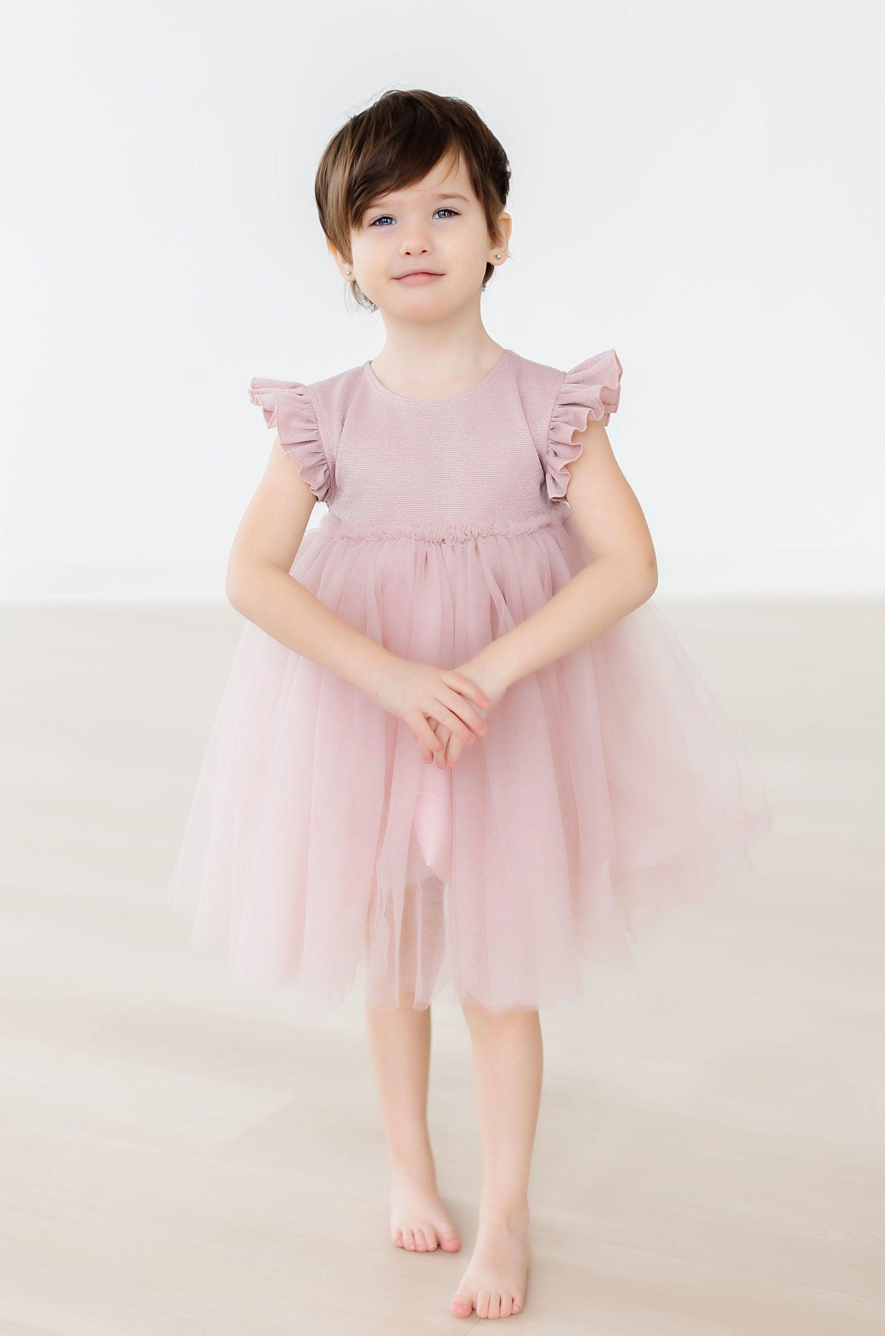 Dusty Pink Shimmer Tutu Dress - Aaria Tees Aaria Tees
