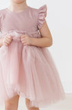 Dusty Pink Shimmer Tutu Dress - Aaria Tees Aaria Tees