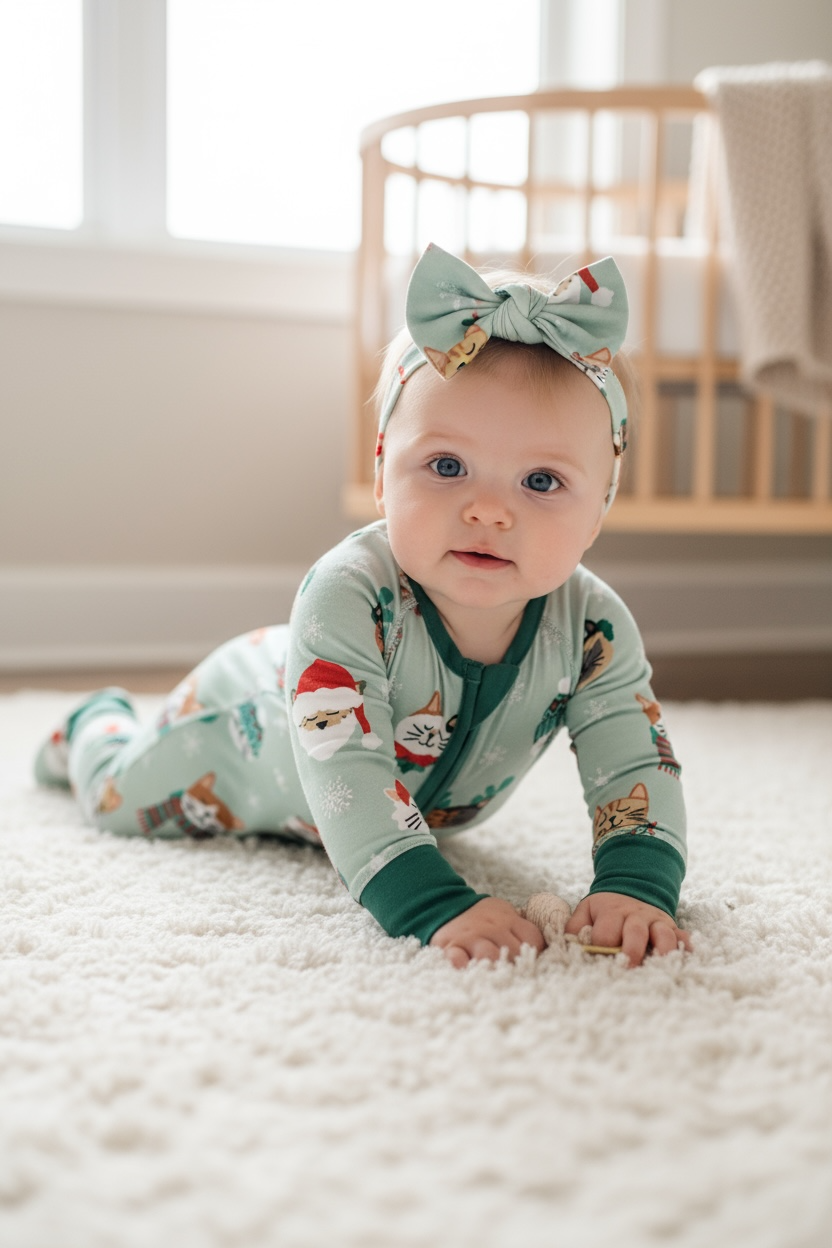 Purr The Halls (Bow Headband) - Aaria Tees Aaria Tees