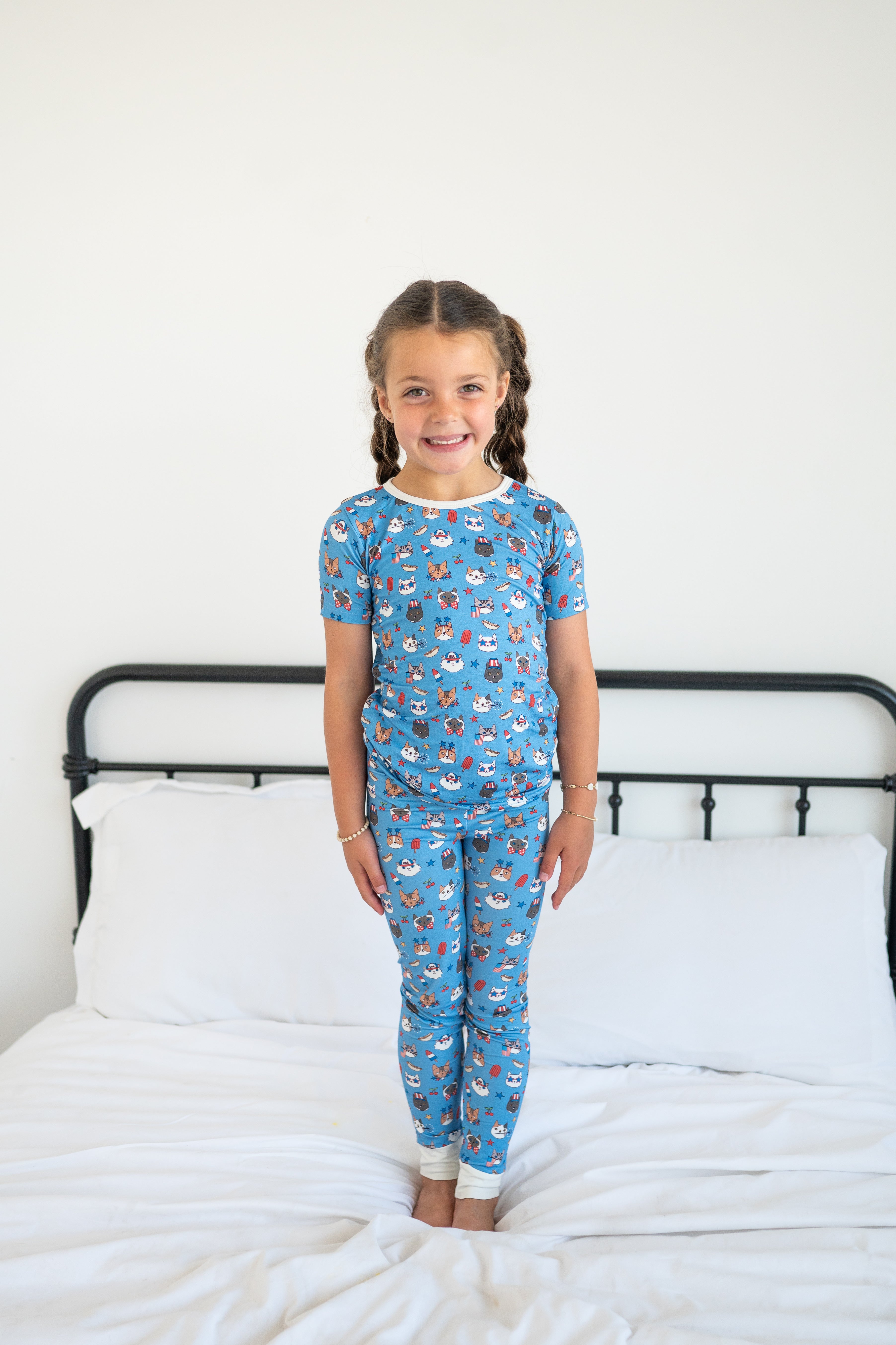 Freedom Cats (Short Sleeve PJ) - Aaria Tees Aaria Tees