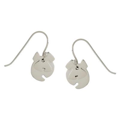 Fluffy Dog Sterling Silver Earrings - Aaria Tees Aaria Tees