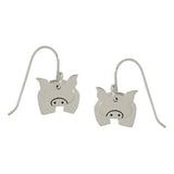 Dancing Pig Sterling Silver Earrings - Aaria Tees Aaria Tees