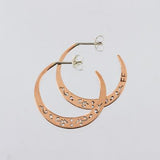 Cutout Swirls Copper Hoop Earrings - Aaria Tees Aaria Tees