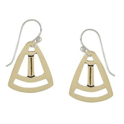 Ztepos Brass Earrings - Aaria Tees Aaria Tees