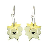 Dancing Lamb Mixed Metals Hoop Earrings - Aaria Tees Aaria Tees