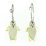 Dancing Penguins Mixed Metal Earrings - Aaria Tees Aaria Tees