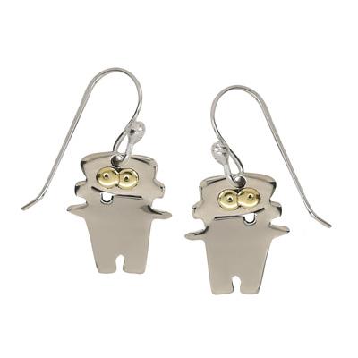 Hopoig Emoti Silver Earrings - Aaria Tees