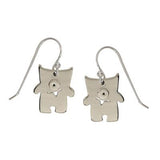 Snurgel Emoti Silver Earrings - Aaria Tees Aaria Tees