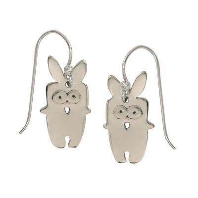 Zerborg Emoti Silver Earrings - Aaria Tees Aaria Tees