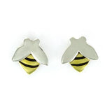 Bee Sterling & Brass Post Earrings - Aaria Tees Aaria Tees