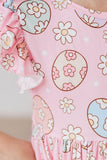 Easter Egg Hunt Flutter Sleeve Twirl Dress - Aaria Tees Aaria Tees
