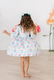 Egg-cellent 3/4 Sleeve Pocket Twirl Dress - Aaria Tees Aaria Tees