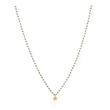 Elsa Mini Heart Necklace Black Aaria Tees