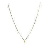 Elsa Mini Heart Necklace Green Aaria Tees
