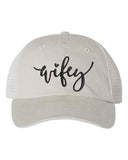 Embroidered Wifey/Hubby Trucker Hat – Anniversary Gift Cap - Aaria Tees Aaria Tees