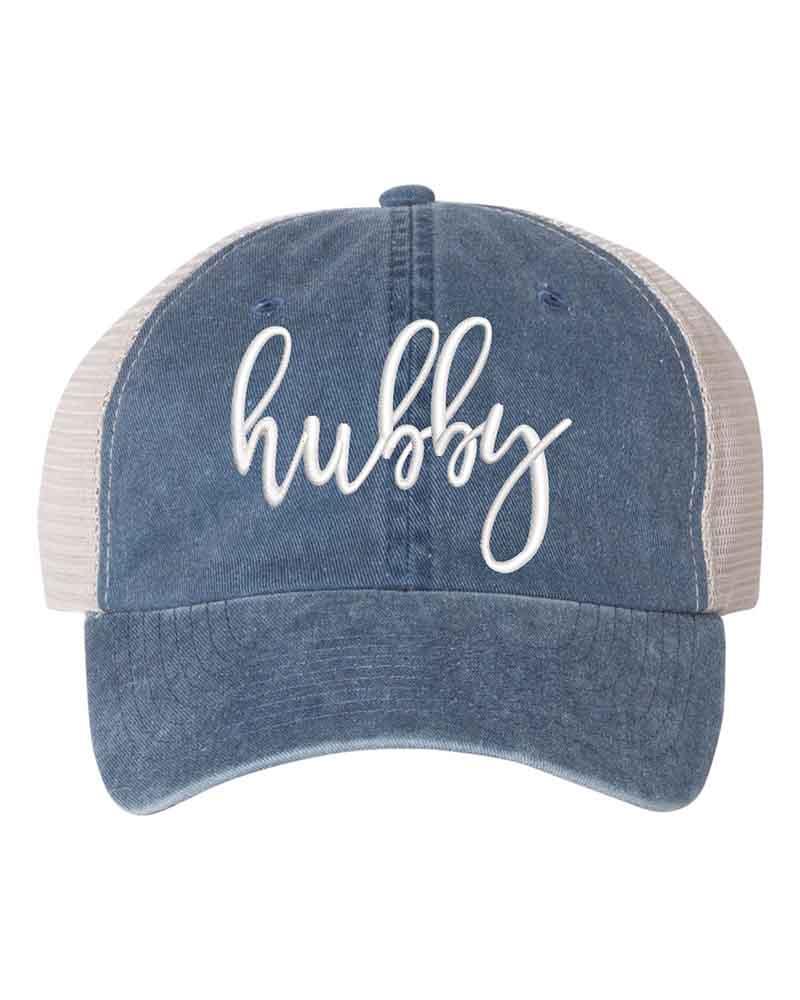 Embroidered Wifey/Hubby Trucker Hat – Anniversary Gift Cap - Aaria Tees Aaria Tees