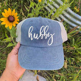 Embroidered Wifey/Hubby Trucker Hat – Anniversary Gift Cap - Aaria Tees Aaria Tees
