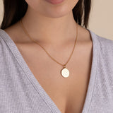 Circle Charm Necklace, 21'' - Aaria Tees Aaria Tees