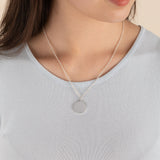 Circle Charm Necklace, 21'' - Aaria Tees Aaria Tees