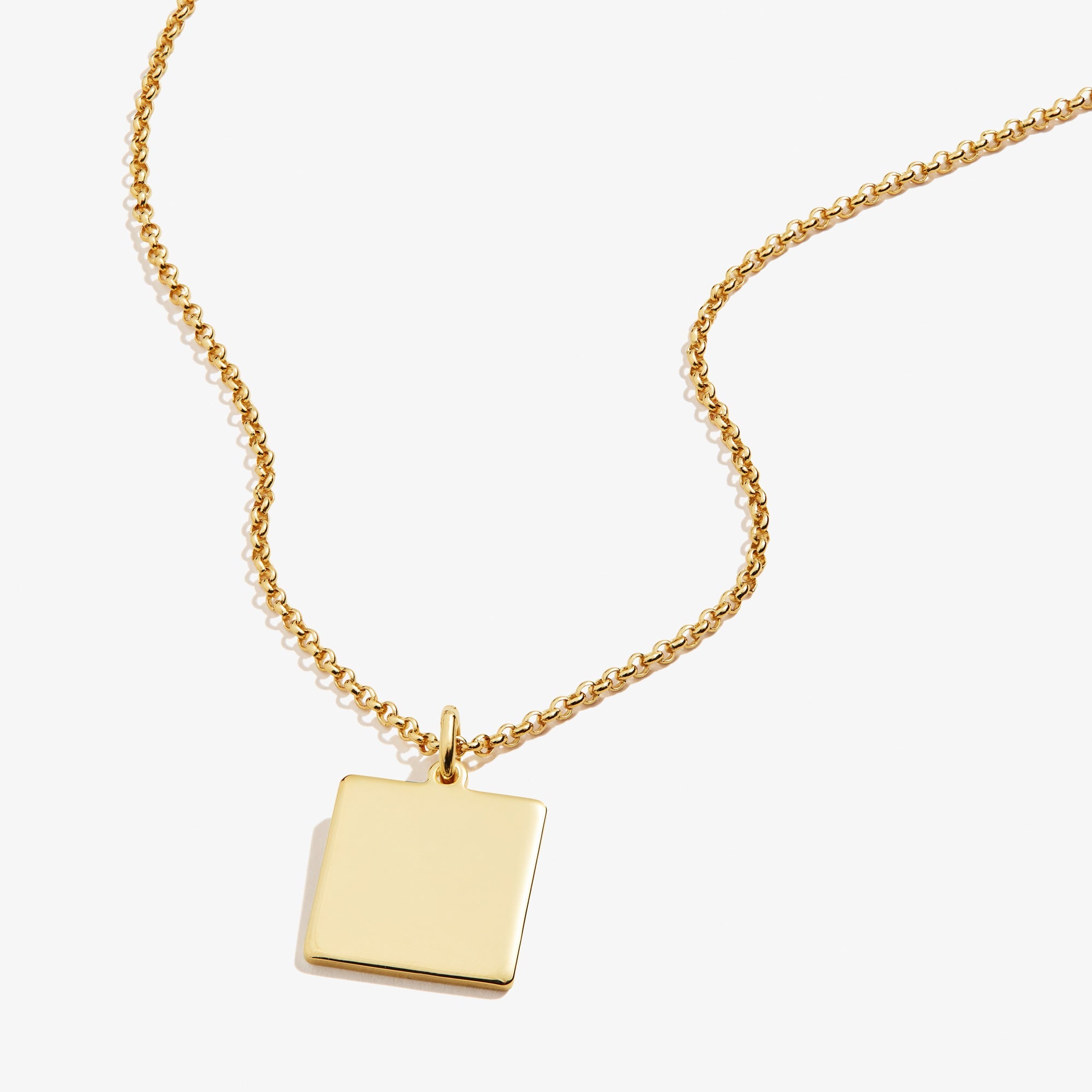 Square Charm Necklace, 21'' - Aaria Tees Aaria Tees