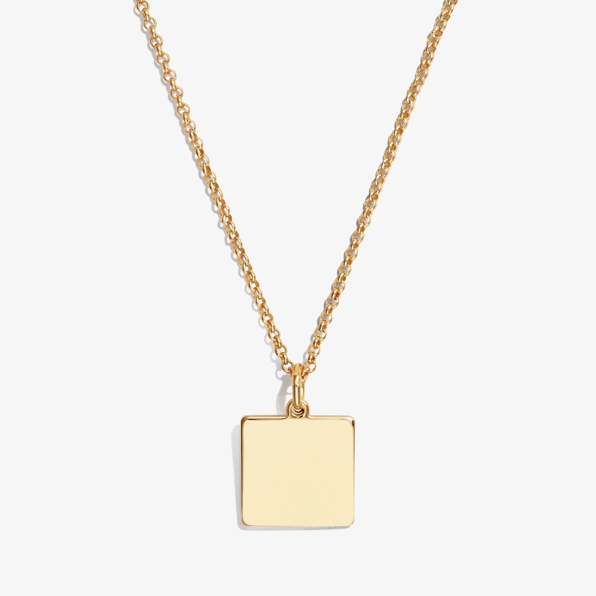 Square Charm Necklace, 21'' - Aaria Tees Aaria Tees