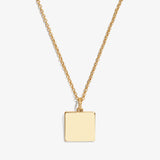 Square Charm Necklace, 21'' - Aaria Tees Aaria Tees