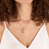 Square Charm Necklace, 21'' - Aaria Tees Aaria Tees